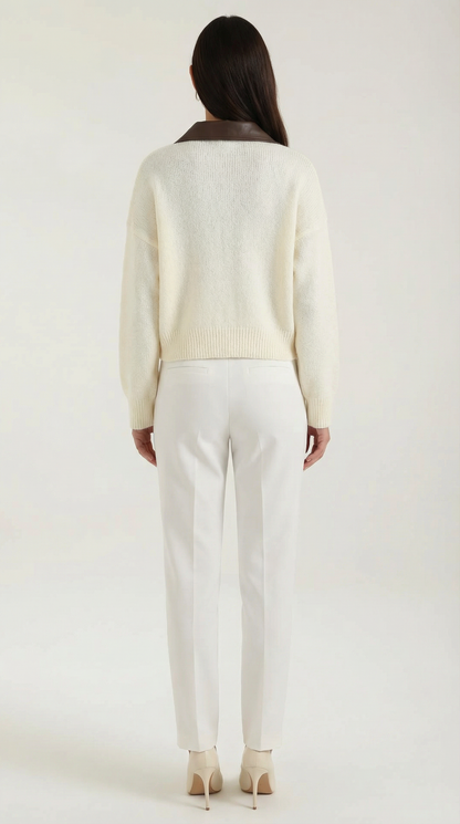 EIRA | CHAQUETA CORTA DE PUNTO CON CUELLO