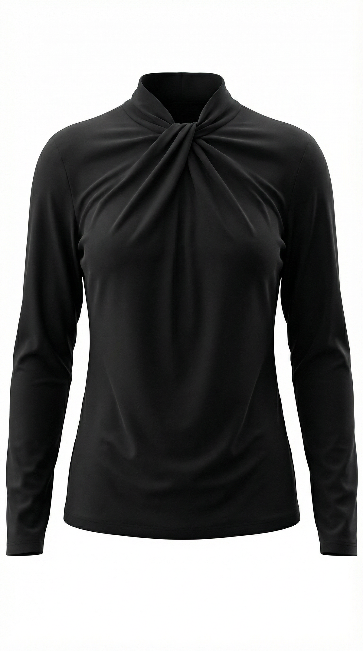 DAPHNE | BLUSA CON CUELLO ALTO Y LAZO