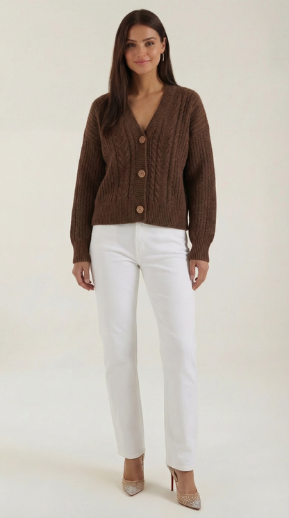 FREYA | SUÉTER OVERSIZE CON DISEÑO DE TRENZAS