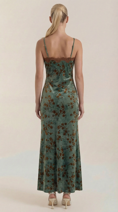 JEANNETTE | VESTIDO MIDI CON DETALLES DE ENCAJE