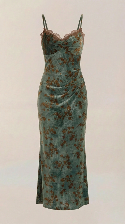 JEANNETTE | VESTIDO MIDI CON DETALLES DE ENCAJE