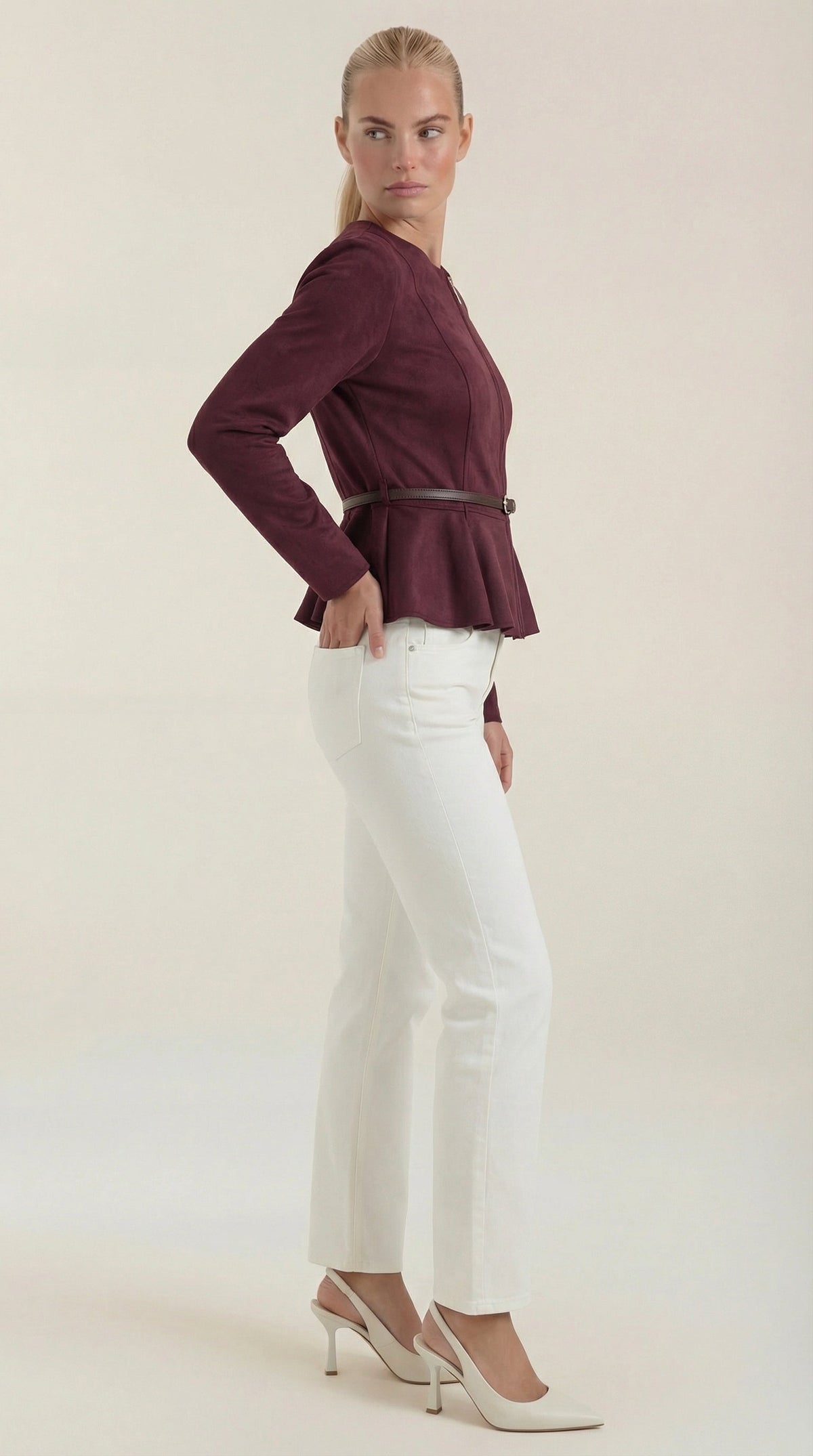 MILA | CHAQUETA CON DETALLE PÉPLUM