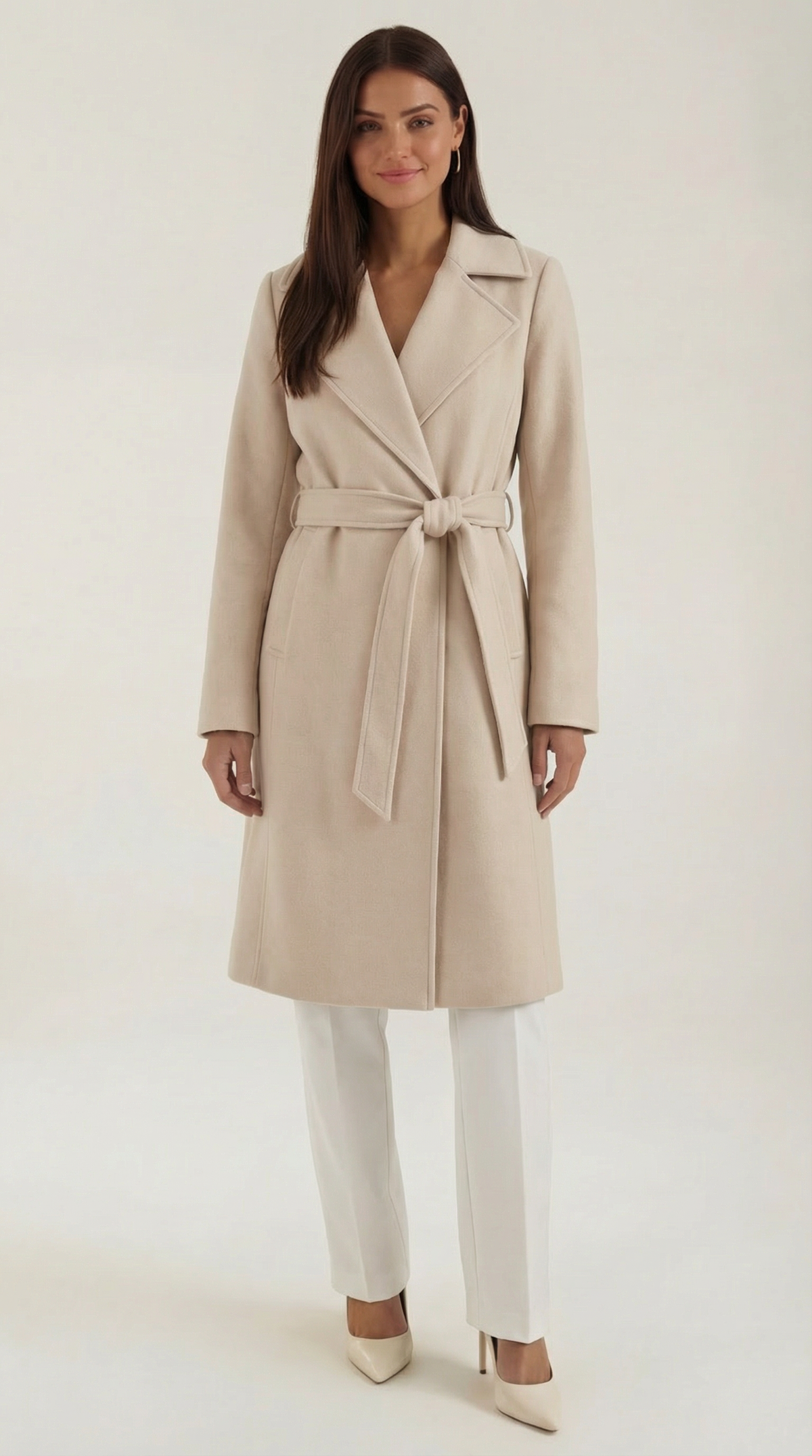 MAXINE | GABARDINA DE LANA CON CINTURÓN