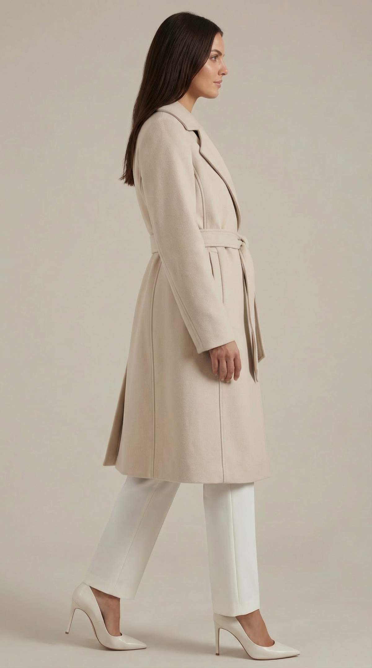 MAXINE | GABARDINA DE LANA CON CINTURÓN