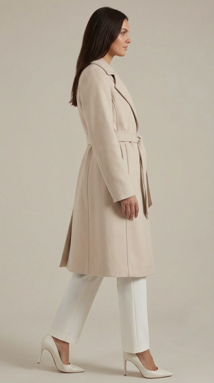 MAXINE | GABARDINA DE LANA CON CINTURÓN