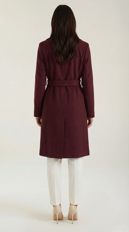 MAXINE | GABARDINA DE LANA CON CINTURÓN