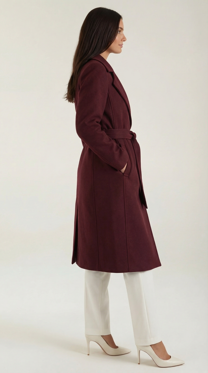MAXINE | GABARDINA DE LANA CON CINTURÓN