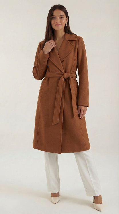 MAXINE | GABARDINA DE LANA CON CINTURÓN