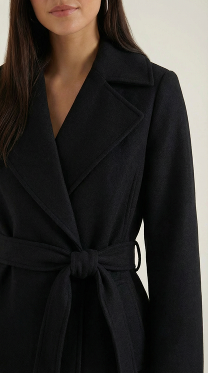 MAXINE | GABARDINA DE LANA CON CINTURÓN