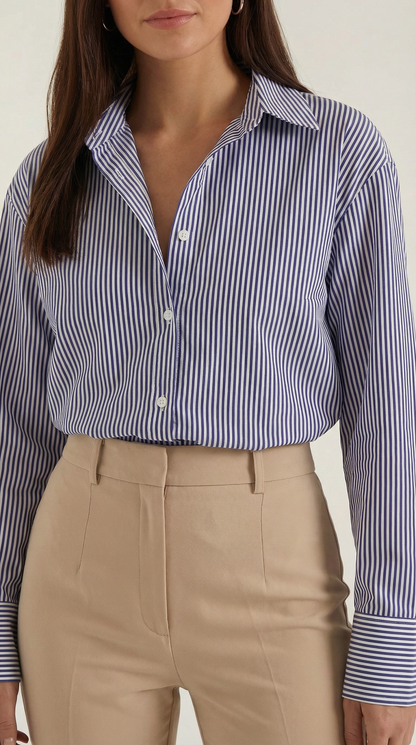 INES | CAMISA DE MANGA LARGA A RAYAS