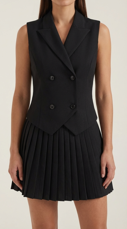 KIMBERLY | CONJUNTO DE BLAZER, CHALECO Y FALDA