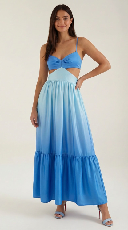 LAURA | VESTIDO LARGO CON ESCOTE
