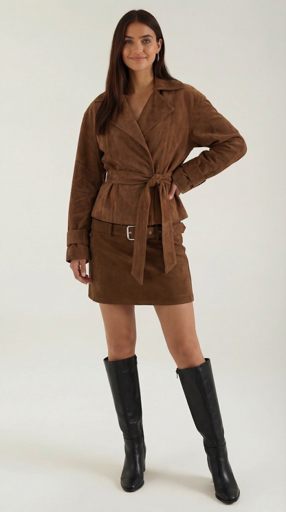 LAVINIA | CHAQUETA ENVOLVENTE CON CINTURÓN AJUSTABLE