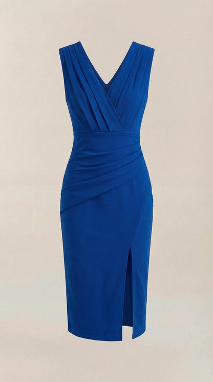 LYDIA | VESTIDO MIDI CON ESCOTE EN V