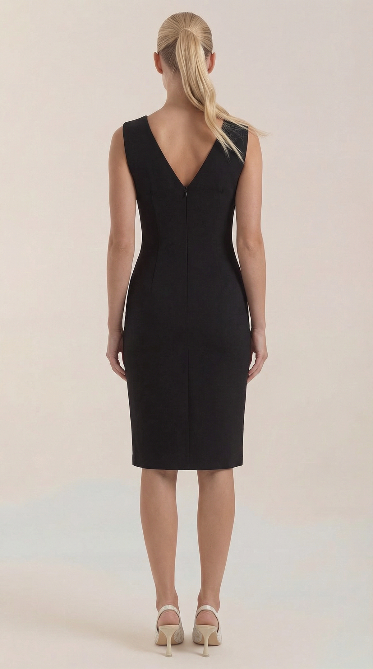 LYDIA | VESTIDO MIDI CON ESCOTE EN V