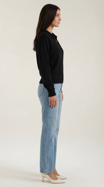 CHARLOTTE | POLO CASUAL CON ESCOTE EN V