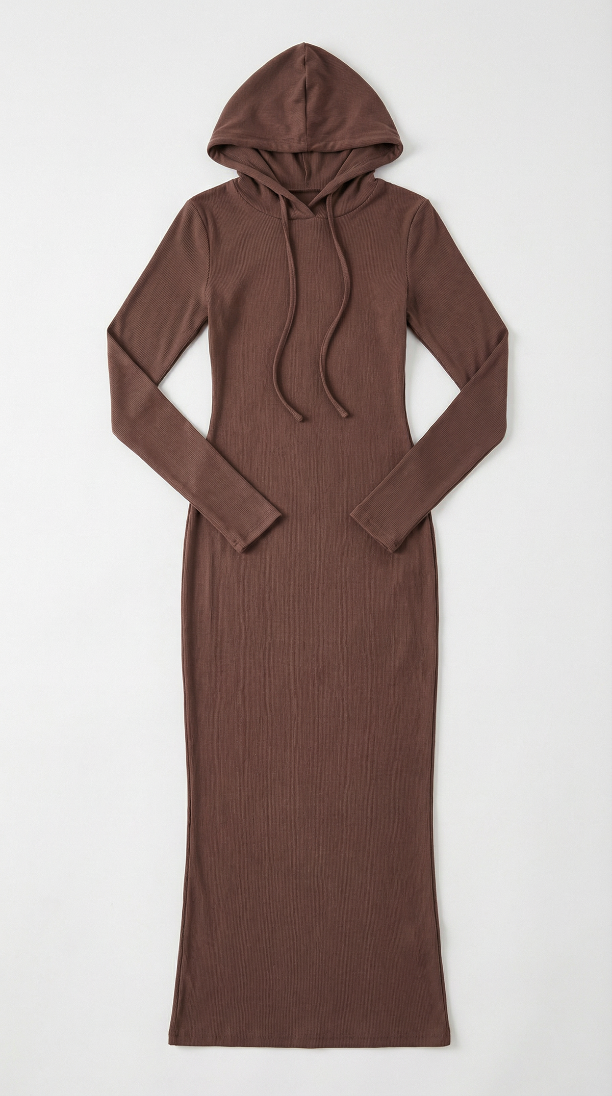MARILYN | VESTIDO LARGO AJUSTADO CON CAPUCHA