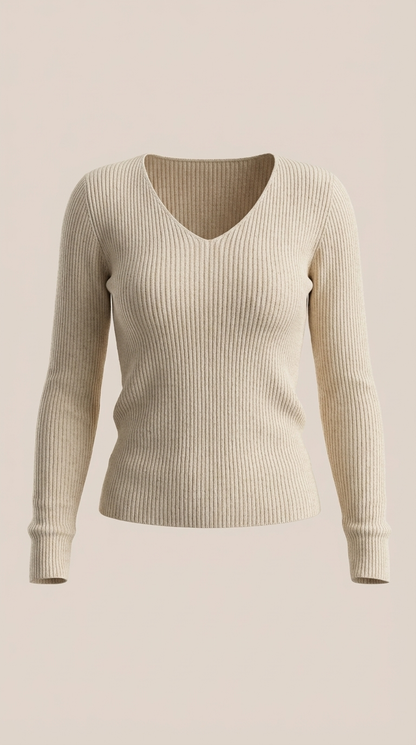 VALERIA | JERSEY DE CANALE CON ESCOTE EN V