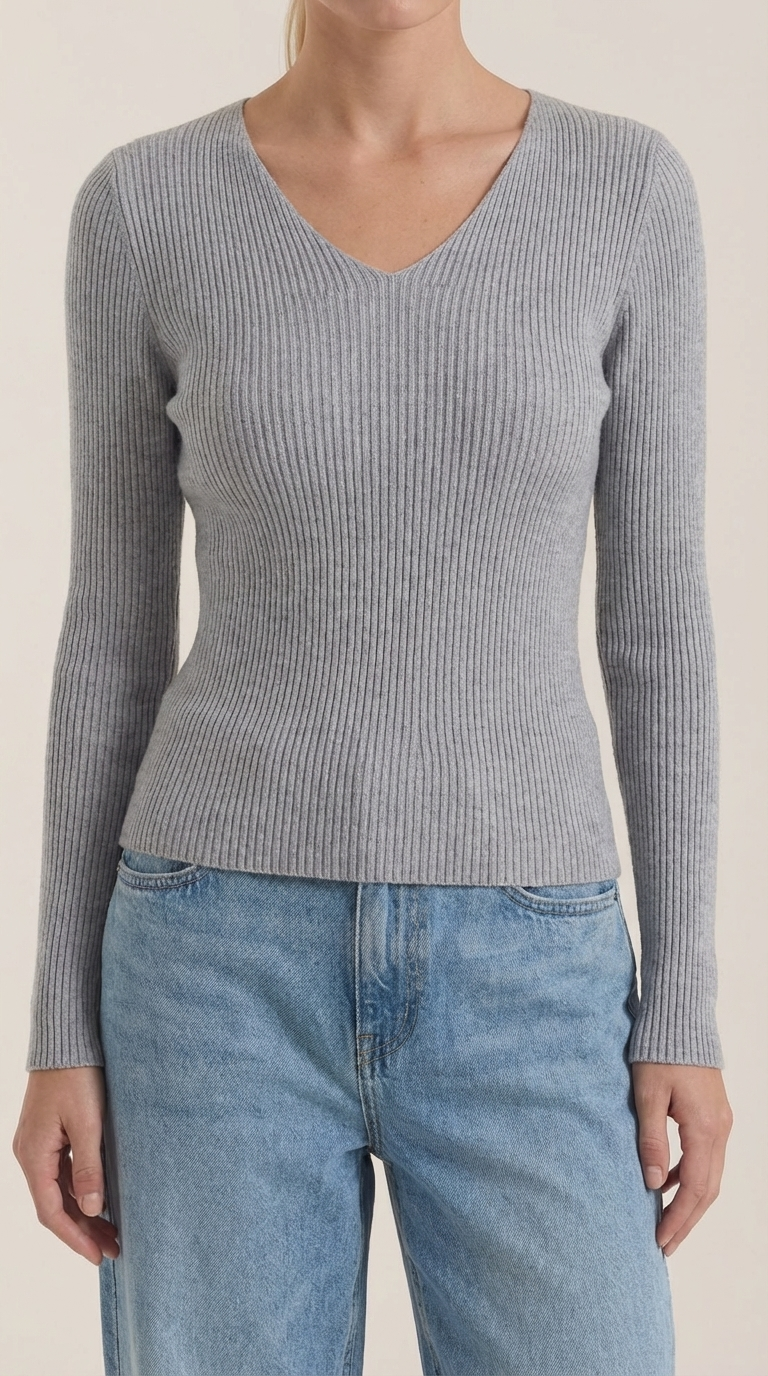 VALERIA | JERSEY DE CANALE CON ESCOTE EN V