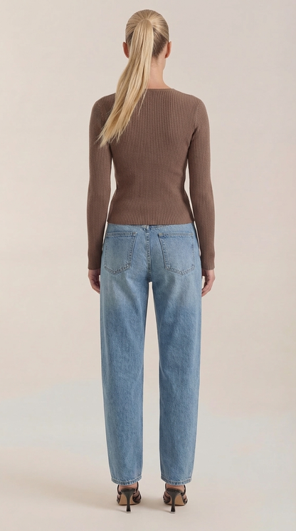 VALERIA | JERSEY DE CANALE CON ESCOTE EN V