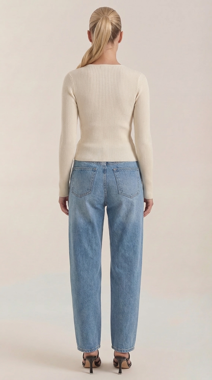 VALERIA | JERSEY DE CANALE CON ESCOTE EN V