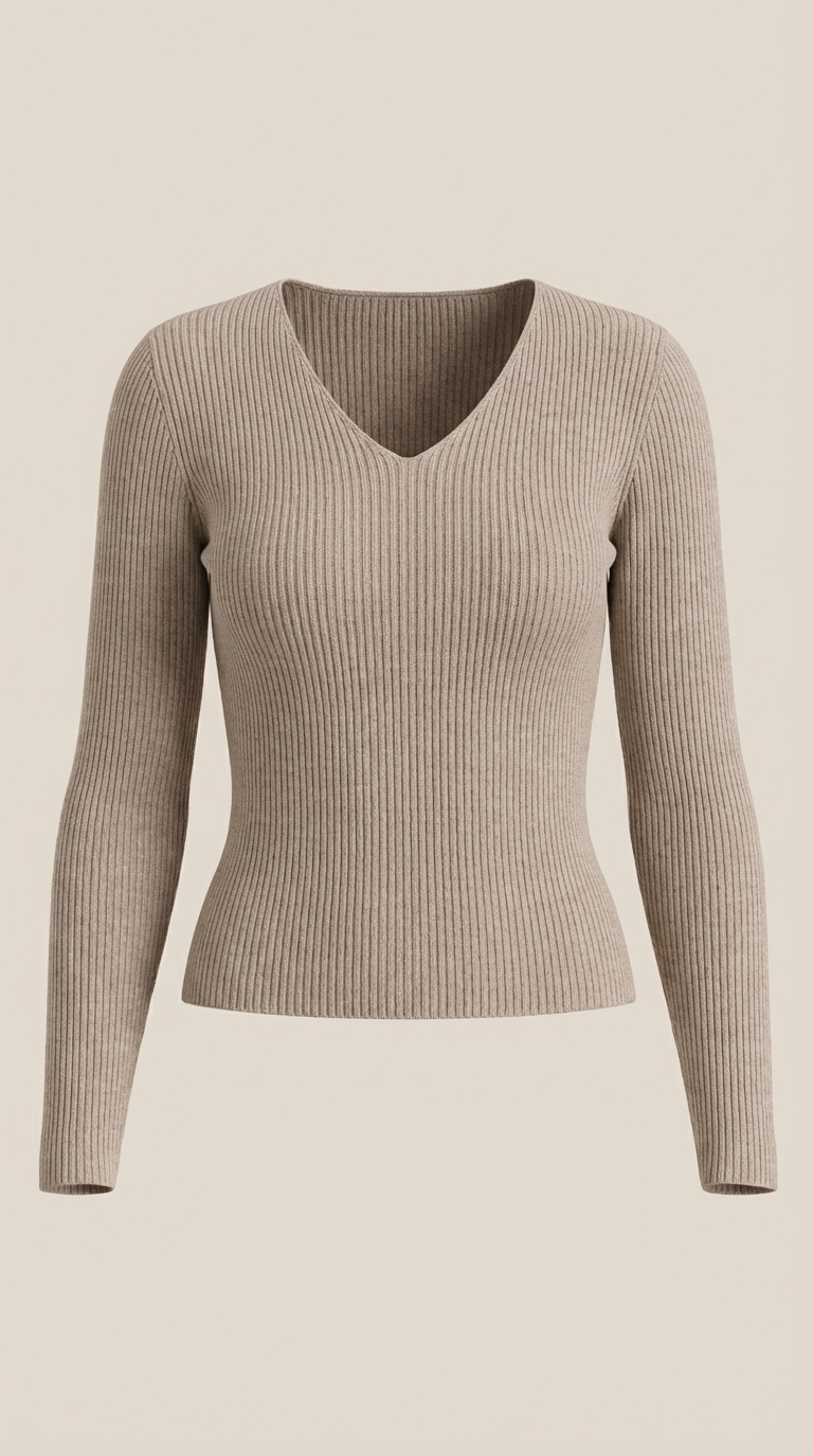 VALERIA | JERSEY DE CANALE CON ESCOTE EN V