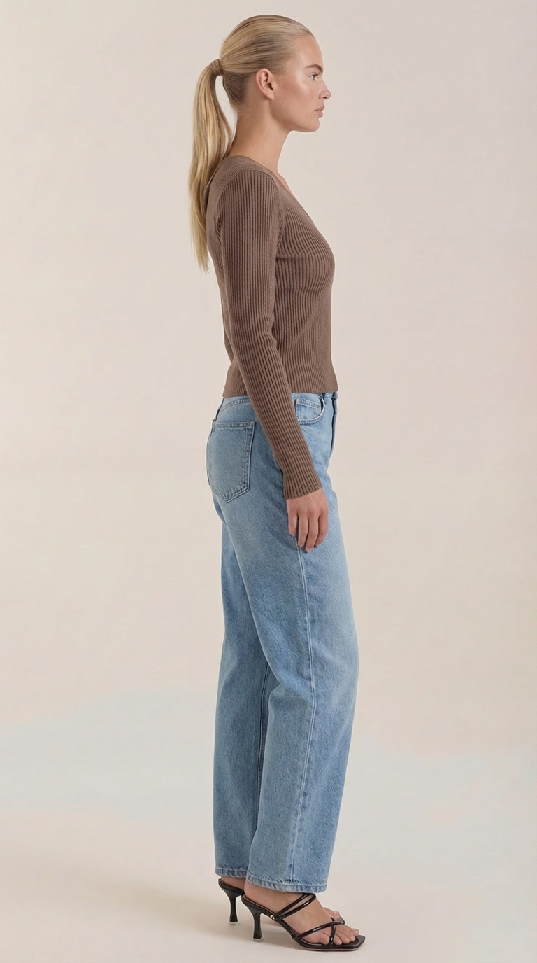VALERIA | JERSEY DE CANALE CON ESCOTE EN V