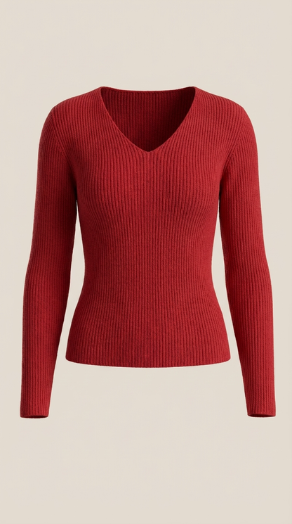 VALERIA | JERSEY DE CANALE CON ESCOTE EN V