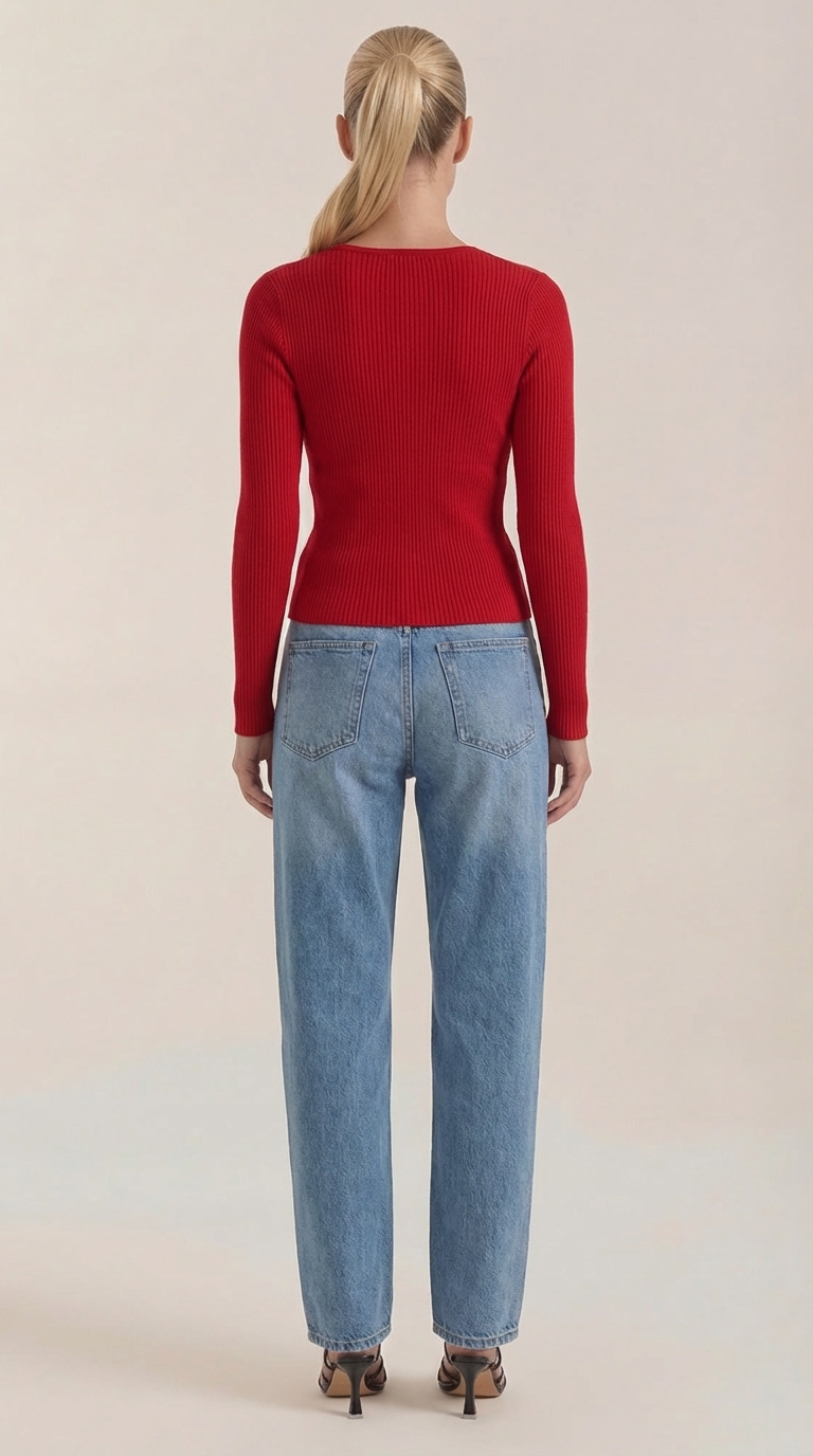 VALERIA | JERSEY DE CANALE CON ESCOTE EN V