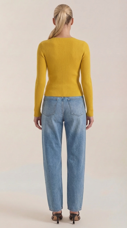VALERIA | JERSEY DE CANALE CON ESCOTE EN V