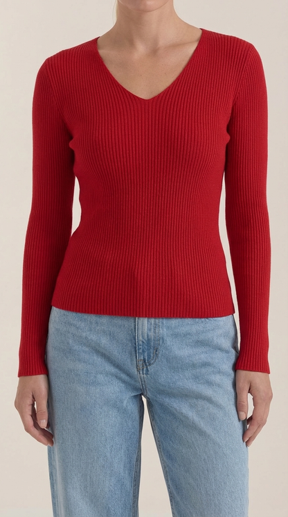 VALERIA | JERSEY DE CANALE CON ESCOTE EN V