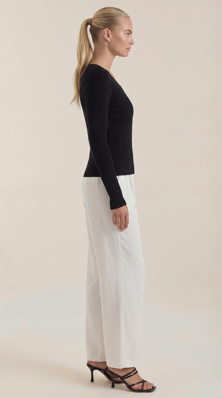 VALERIA | JERSEY DE CANALE CON ESCOTE EN V