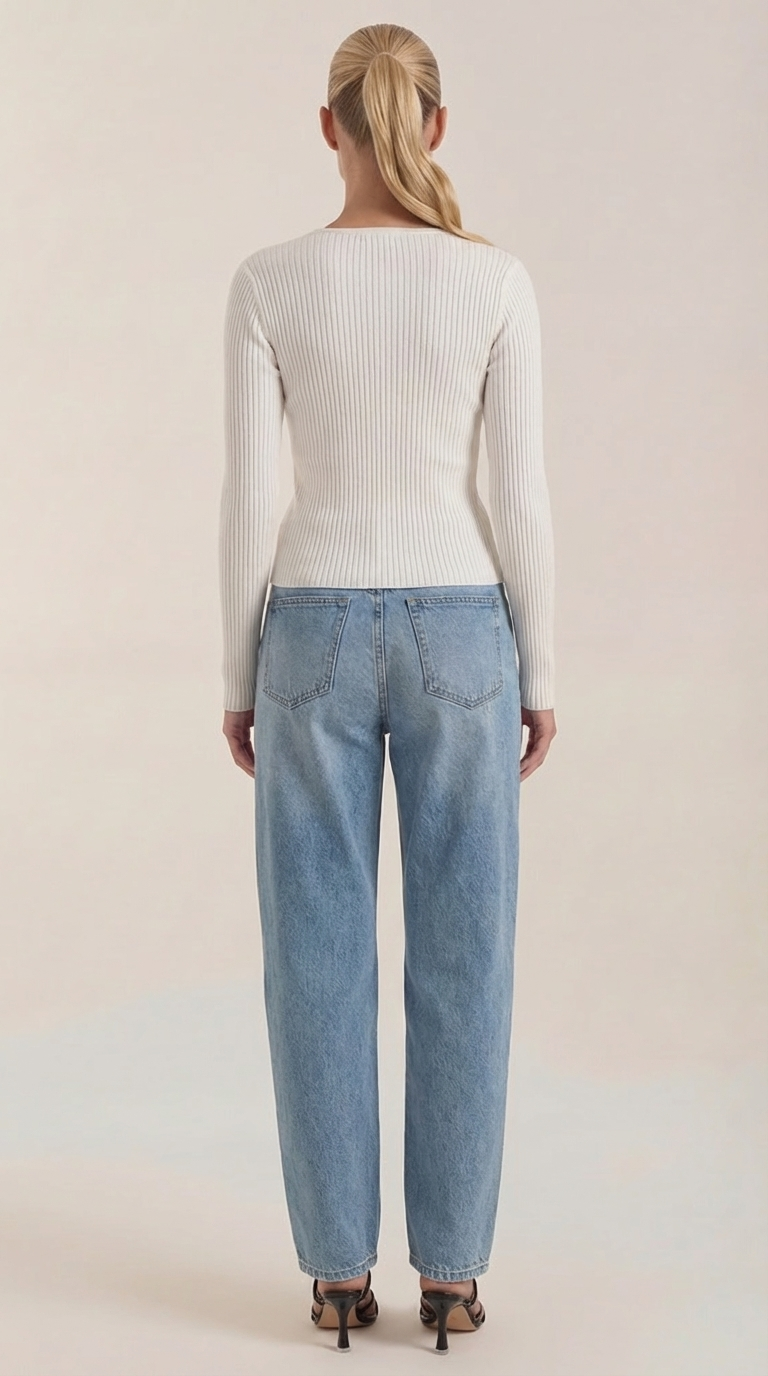 VALERIA | JERSEY DE CANALE CON ESCOTE EN V