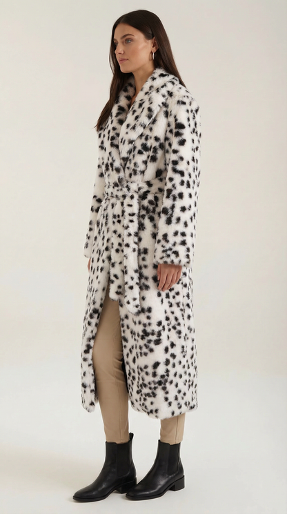 ROMY | CHAQUETA LARGA DE CUERO SINTÉTICO