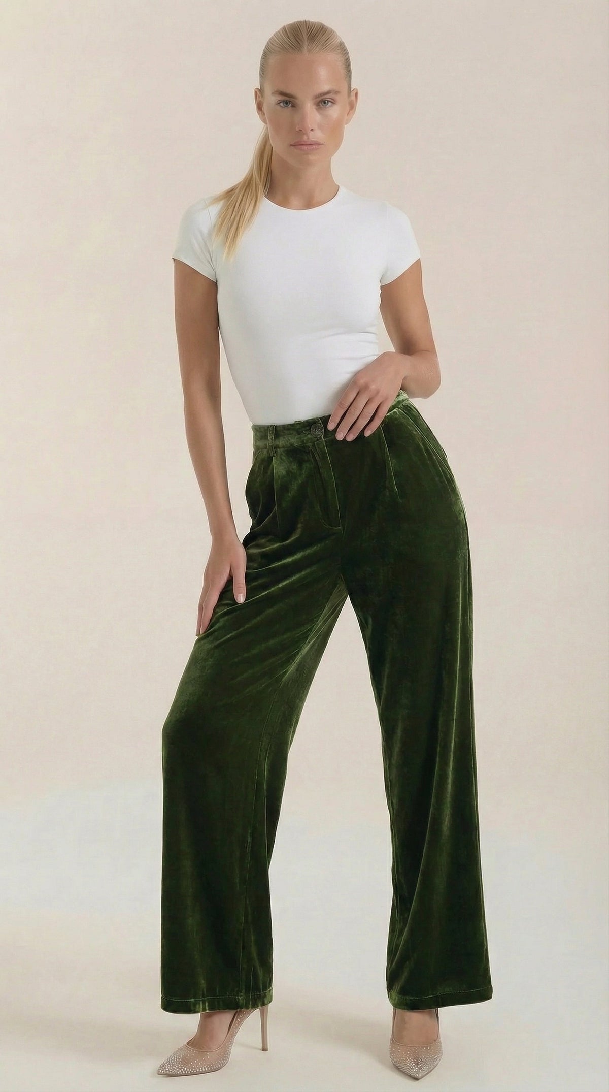 NADINE | PANTALONES ANCHOS DE TERCIOPELO