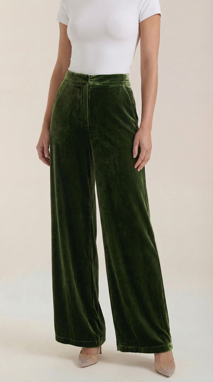 NADINE | PANTALONES ANCHOS DE TERCIOPELO