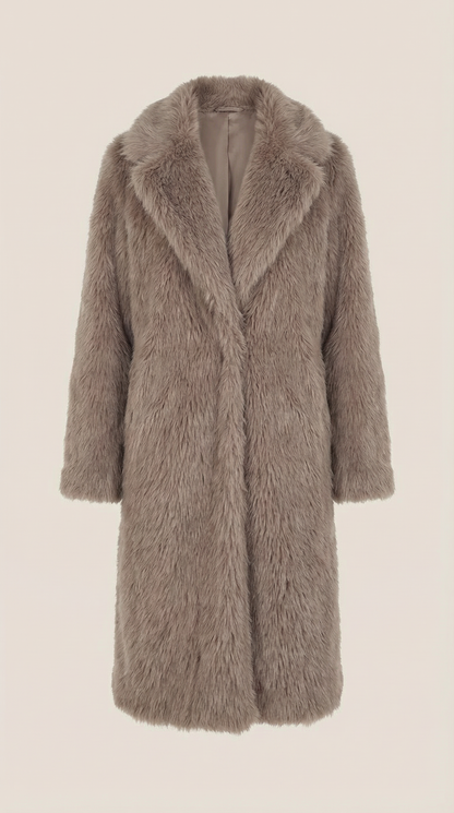 VANESSA | CHAQUETA LARGA DE PIEL SINTÉTICA