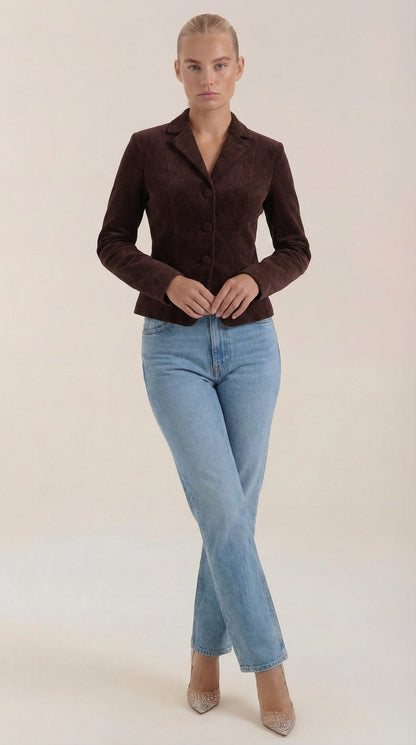SIMONE | CHAQUETA DE TERCIOPELO CON CIERRE DE BOTONES