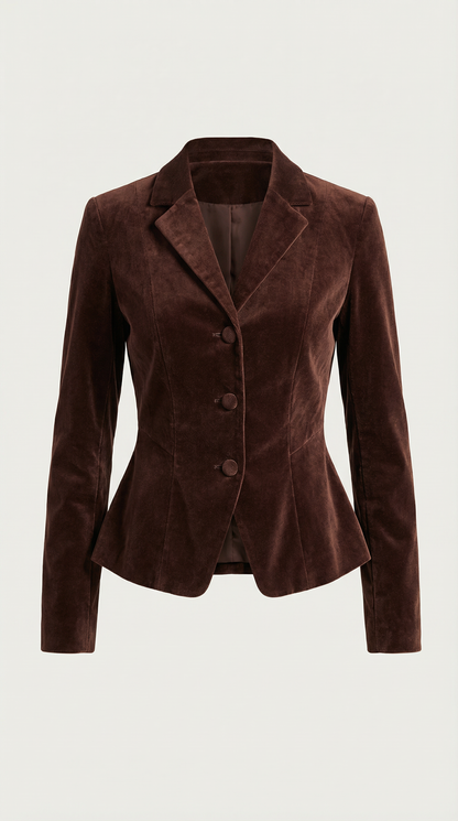 SIMONE | CHAQUETA DE TERCIOPELO CON CIERRE DE BOTONES