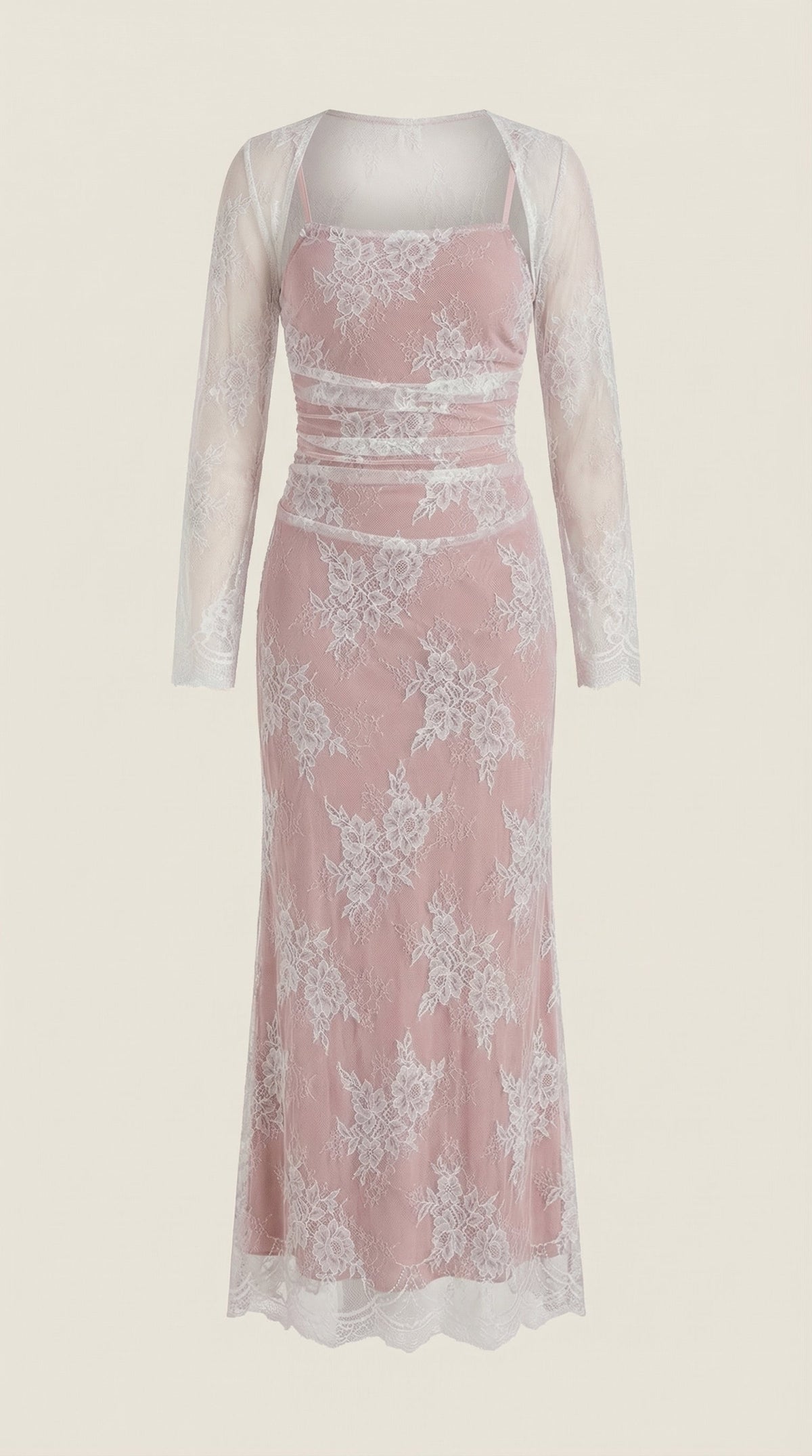 NERISSA | VESTIDO LARGO DE ENCAJE