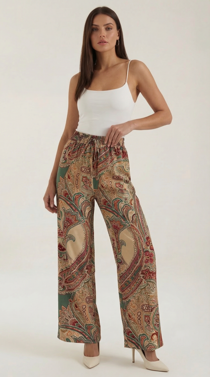 PAMELA | PANTALONES CON ESTAMPADO PAISLEY