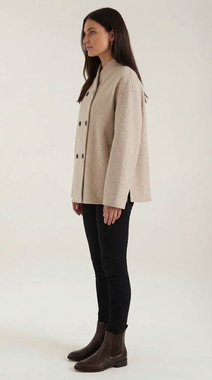 SHELBY | CHAQUETA OVERSIZE CON CIERRE DE BOTONES