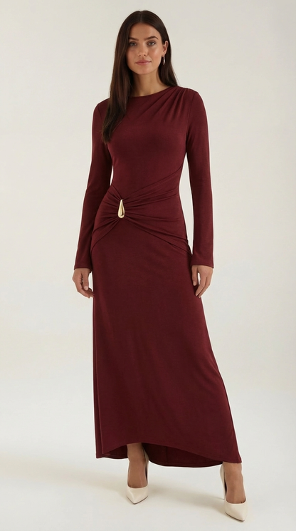 RENEE | VESTIDO LARGO DE MANGA LARGA