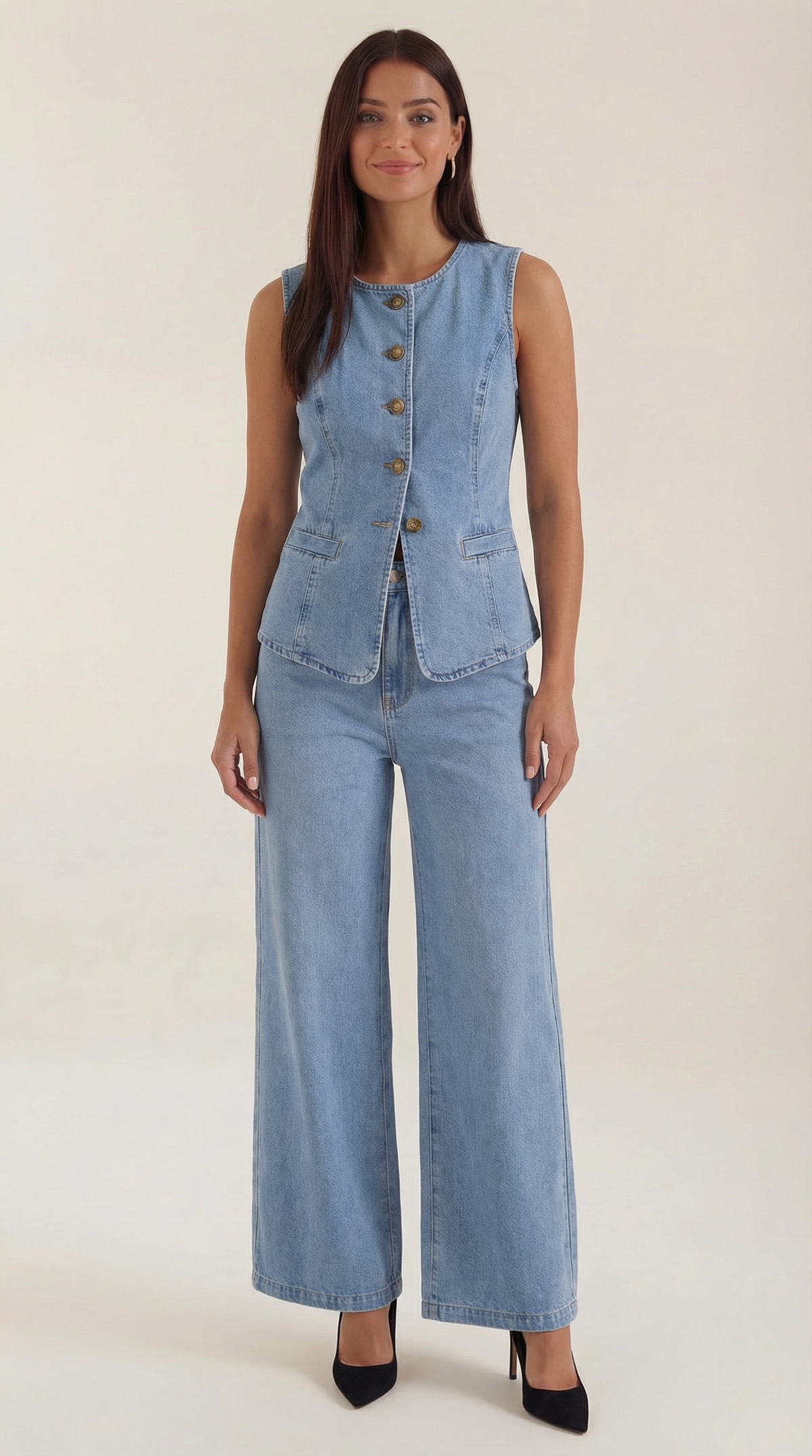 RHONDA | CONJUNTO DE ALGODÓN Y DENIM