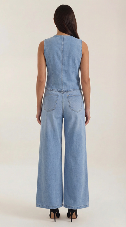 RHONDA | CONJUNTO DE ALGODÓN Y DENIM