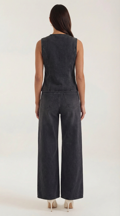 RHONDA | CONJUNTO DE ALGODÓN Y DENIM