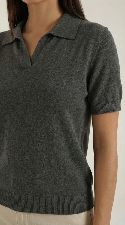 LIDIA | CAMISETA DE PUNTO DE MANGA CORTA