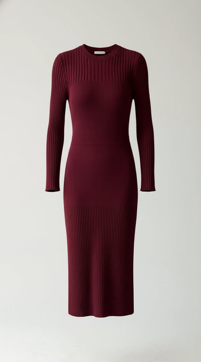 SHEILA | VESTIDO MIDI AJUSTADO DE CANALÉ