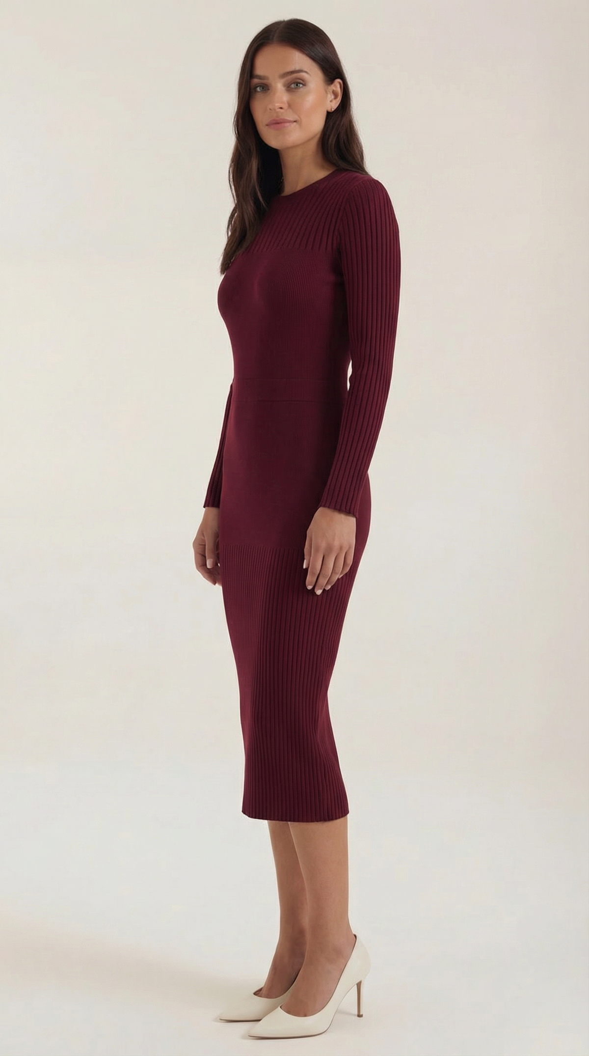 SHEILA | VESTIDO MIDI AJUSTADO DE CANALÉ