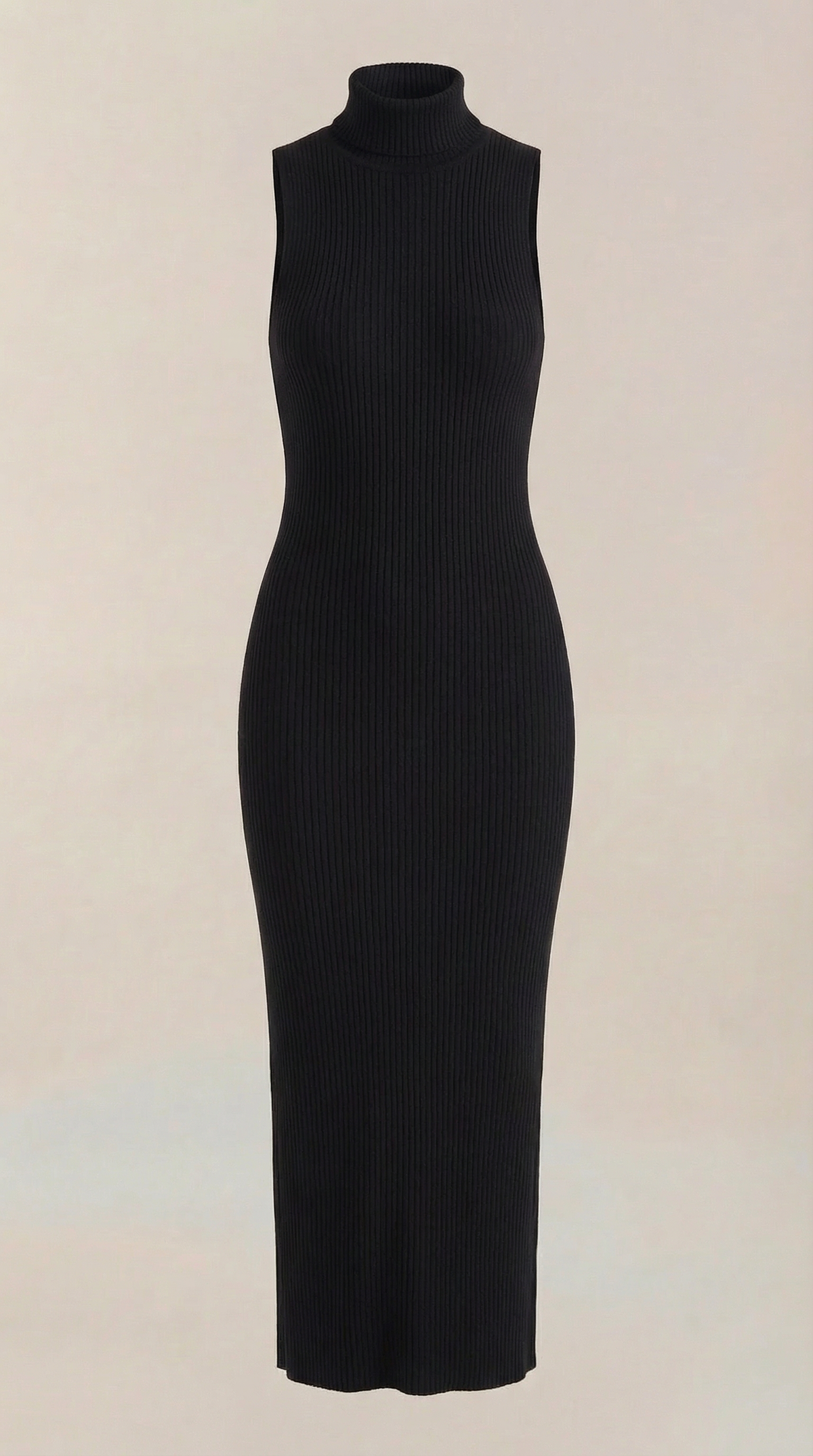 SONIA | VESTIDO MIDI AJUSTADO CON CUELLO ALTO